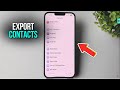 How to Export Contacts from iPhone without iCloud