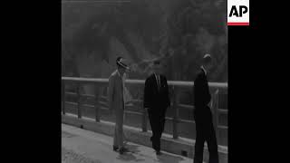 CAN 320 PRINCE AKIHITO AND PRINCESS MICHIKO TOUR A DAM IN JAPAN