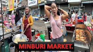 [thai4K]Thai Street Food - MinBuri Market Bangkok 2023.