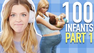 Can You Have 100 Babies In One Lifespan In The Sims 4? | 100 BABY CHALLENGE SPEEDRUN | Part 1