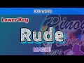 Rude by MAGIC! (Karaoke : Lower Key)