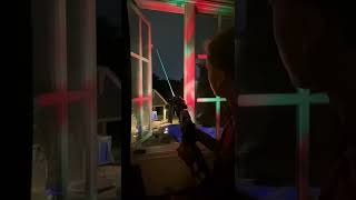 28 rps airsoft gun with tracers at night.