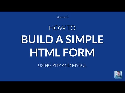 How Build a Simple HTML Form Using PHP and MySQL How Build a Simple HTML Form Using PHP and MySQL