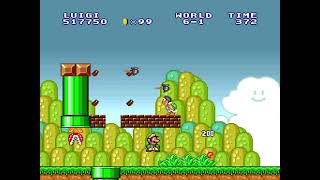 [TAS] SNES Super Mario All-Stars: The Lost Levels "warpless, Luigi" by DaSmileKat in 34:45.63