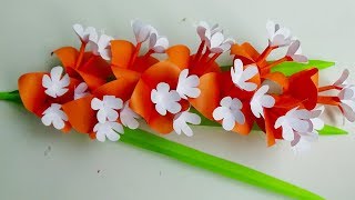 How to Make Beautiful Flower with Paper | Making Paper Flowers Step by Step - ab crafts