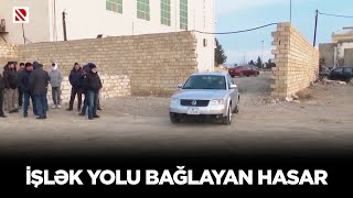 İşlək yolu bağlayan hasar - \