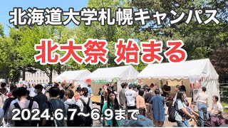 北海道大学の北大祭の様子　2024年6月7日～6月9日まで