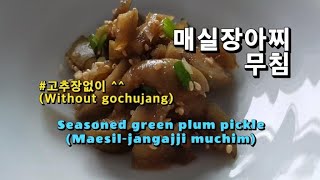 매실장아찌 무침 만들기 (Korean food cooking : Seasoned green plum pickle)