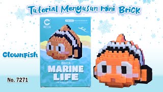 HOW I BUILD MINI LEGO BRICKS NANO BLOCKS MARINE LIFE SERIES NO. 7271 CLOWNFISH