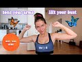 the BEST exercises to lift your bust & tone your arms | AT HOME WORKOUT