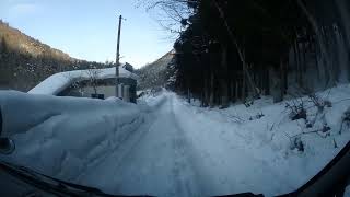 標高763mを雪中行軍!? 冬の秘境駅へ往く♪　野岩鉄道・男鹿高原駅　【前面展望・車載動画】