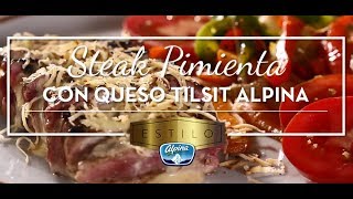 Steak pimienta con salsa y Queso Tilsit 🥩 | Recetas Alpina