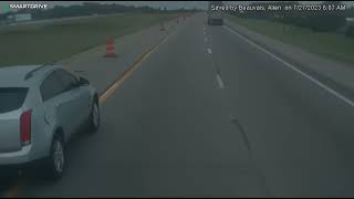 Near Miss with Semi - Bad merging