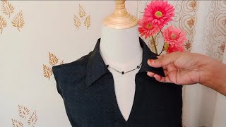 Shirt Collar ഇത്രയും Easy ആയി നമ്മുടെ ഉടുപ്പിൽ ആയാലോ | Detailed Video | Shirt Collar Kurti