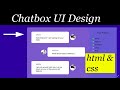 Chatbox UI Design in HTML | CSS