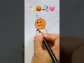 Menggambar sesuai emoji di atas 🍡🎃🦓💓 #drawing #shortvideo #viralvideo #trending #subscribers