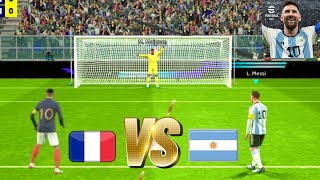 eFootball Mobile 2024 - Argentina vs France 🔥 - Penalty Shootout - Messi vs Mbappe 😍