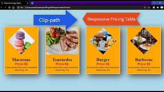 Responsive Pricing Table | Clip-path Animation | HTML & CSS