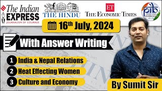 16 July, 2024 | Editorial Discussion | Culture and Economy, Nepal, Women heat | Sumit Rewri