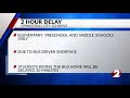 springfield schools on two hour delay thursday due to bus driver shortage