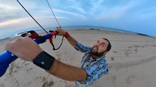 Prism Mentor power kite on Coney Island Beach- power diving