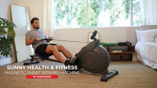 Sunny Health & Fitness |  SMART Magnetic Rowing Machine - SF-RW522016