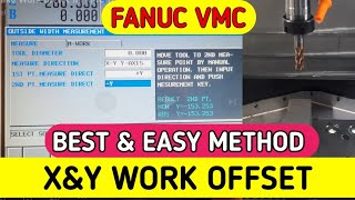 How to Take Work offset in VMC |Fanuc Controller | Work setup method | Easy method for taking offset