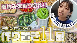 【作り置き】超簡単レシピ！夏休みを乗り切る作り置きおかず11品【ワーママ】