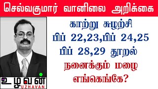 காற்று சுழற்சி பிப்22,23,பிப் 24,25 பிப் 28,29 தூறல் நனைக்கும் மழை எங்கெங்கே? #tamil_weather_news