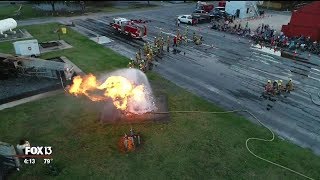 Future firefighters feel the heat at Tampa Fire Rescue Training Grounds
