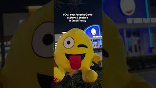 Emoji Frenzy is one of the best games at Dave \u0026 Buster’s!  Win lots of tickets \u0026 huge emoji plushie!