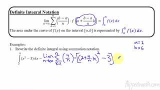 Calculus AB/BC – 6.3 Riemann Sums, Summation Notation, and Definite Integral Notation