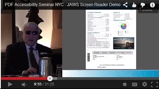 PDF Accessibility Seminar NYC - JAWS Screen Reader Demo