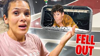 Rv roadtrip DISASTER! Shattered window!