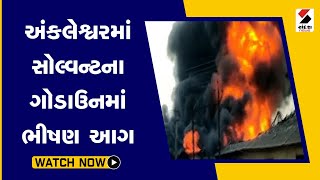 #Ankleshwar માં સોલ્વન્ટના ગોડાઉનમાં ભીષણ આગ@SandeshNewsTV