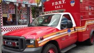 FDNY DIVISION CHIEF 6 AND FDNY R.A.C. UNIT 1 AT 155TH ST. \u0026 MELROSE AVE. FIREHOUSE IN THE BRONX.