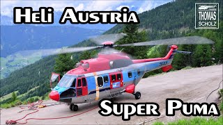 Heli Austria | Super Puma | AS-332L1 | OE-XLP | Hubschrauber | Takeoff \u0026 Airwork Mission