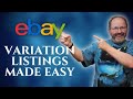 The Easiest eBay Variation Listing Tutorial EVER!  Create One and Start Selling Today