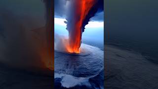Ever seen this? A volcano erupting into the ocean #earth #shorts