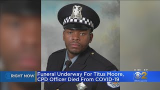 Funeral Underway For Titus Moore, CPD Officer Who Died From COVID-19