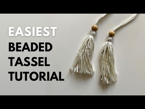 How do you make a tassel with beads?