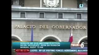 News@6: Resulta ng 2013 midterm election, 99.9% 'accurate' ayon sa random manual audit team