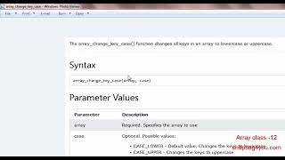 PHP array class 12 - array_change_key_case() || PHP programming with web Development