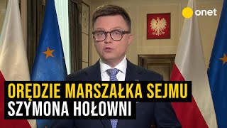 Orędzie marszałka Sejmu Szymona Hołowni