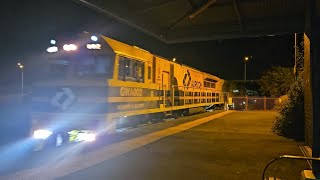 3MP1 Aurizon Superfreighter (GWA002 ACD6051 G535), Melbourne to Perth, 2220, 18/2/25, Horsham VIC