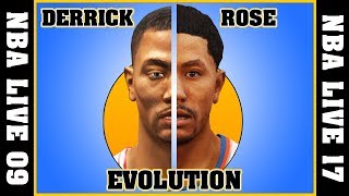 DERRICK ROSE evolution [NBA LIVE 09 - NBA LIVE 16]