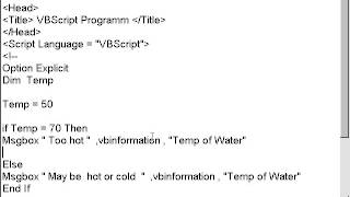 if then else - VBScript tutorial