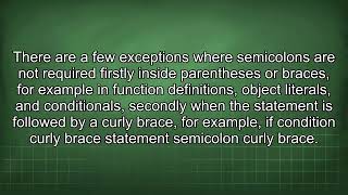 JavaScript Semicolons When and Why You Need Them
