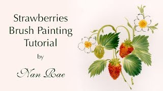 Strawberries Brush Painting Tutorial