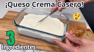 ¡Haz Queso Crema Casero En Pocos Minutos Con solo 3 ingredientes! 🧀✨